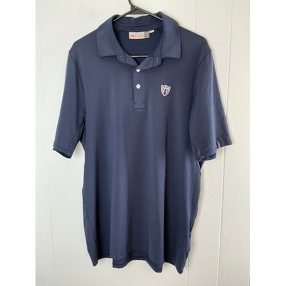 KJUS Soren Polo Mens 50 M Navy Blue Micro Stripe Short Sleeve Golf MG60-908